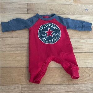 Converse Red & Gray All Star Infant One-Piece